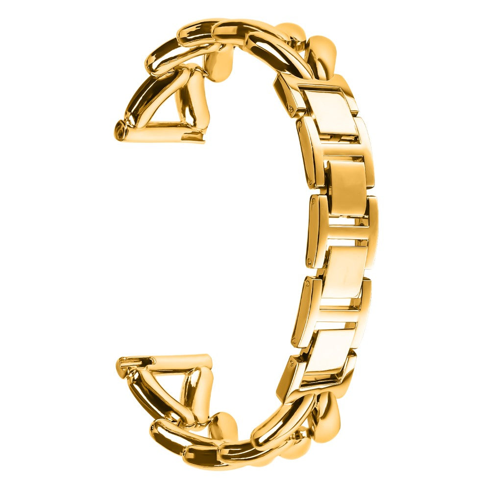 Zinc Alloy Watch Band Garmin Vivomove Trend / Venu Sq 2 Twisted Metal Watch Strap Replacement - Gold#serie_3