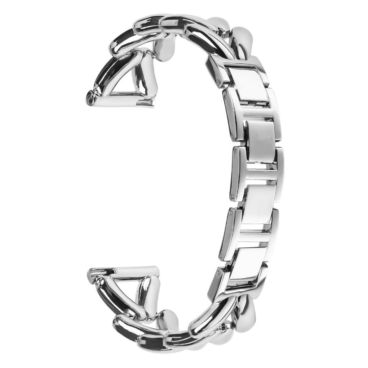 Zinc Alloy Watch Band Garmin Vivomove Trend / Venu Sq 2 Twisted Metal Watch Strap Replacement - Silver#serie_5