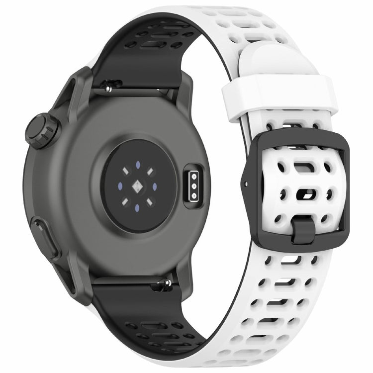 Coros Pace 3 / Apex 2 Pro / Apex Pro Silicone Watch Band Dual Color 22mm Watch Strap - White  /  Black#serie_1