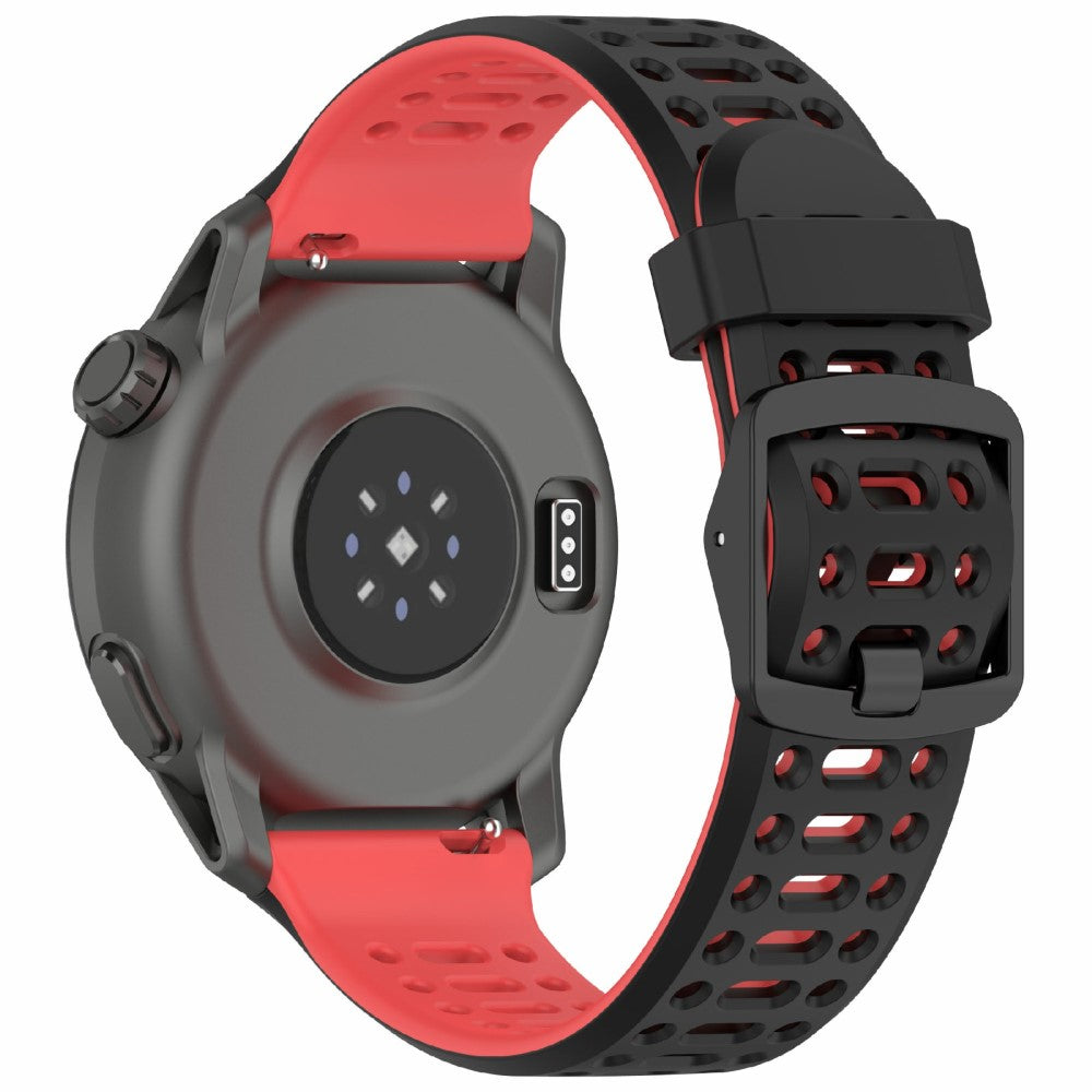 Coros Pace 3 / Apex 2 Pro / Apex Pro Silicone Watch Band Dual Color 22mm Watch Strap - Black  /  Red#serie_2