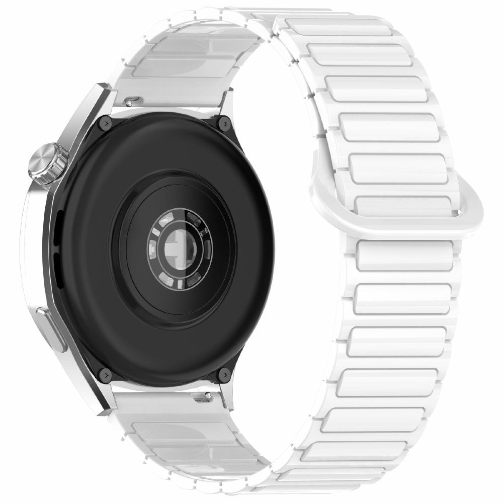 Huawei Watch GT 5 Pro 46mm / GT 5 46mm / Watch 4 / Samsung Galaxy Watch3 45mm Silicone Band 22mm Magnetic Watch Strap - White#serie_9