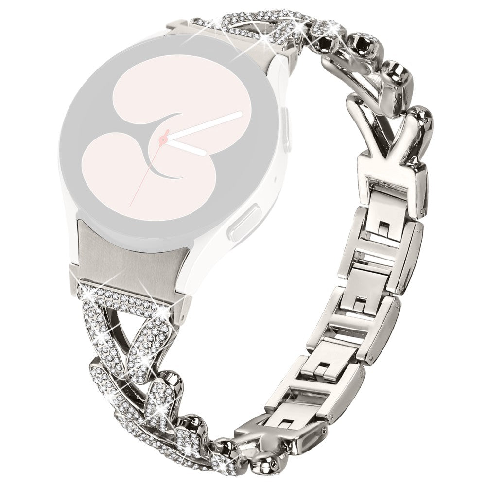 Metal Watch Band with Quick Release Connector Samsung Galaxy Watch7 44mm / 40mm Rhinestone Decor Watch Strap - Starlight#serie_1