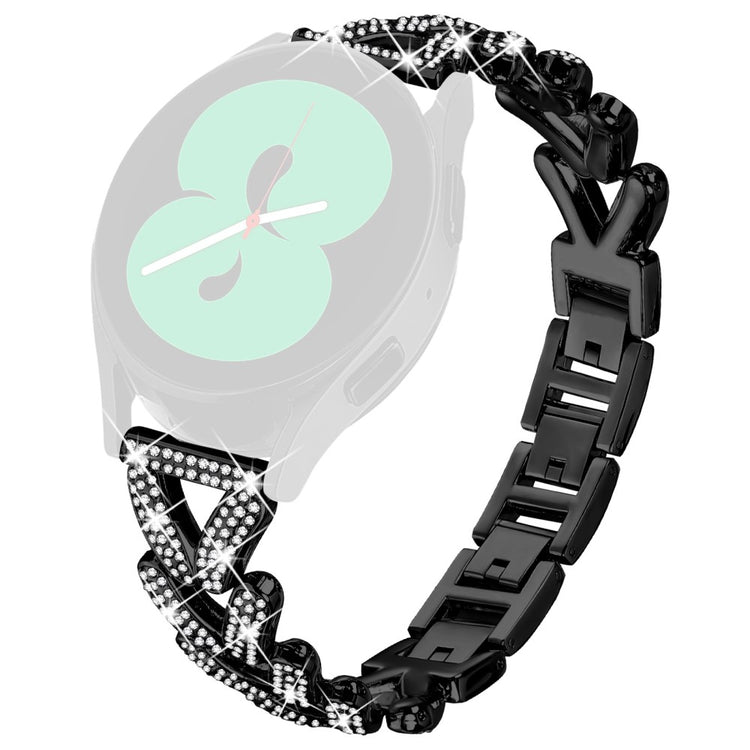 Metal Twisted Watch Band Rhinestone Decor Garmin Vivomove Trend / Venu Sq 2 Watch Strap - Black#serie_2