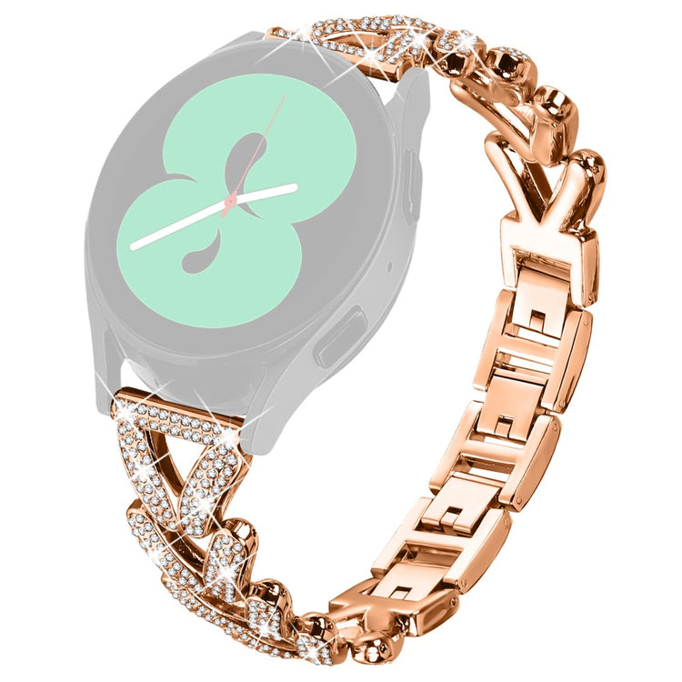 Metal Twisted Watch Band Rhinestone Decor Coros Apex 2 Watch Strap - Rose Gold#serie_3