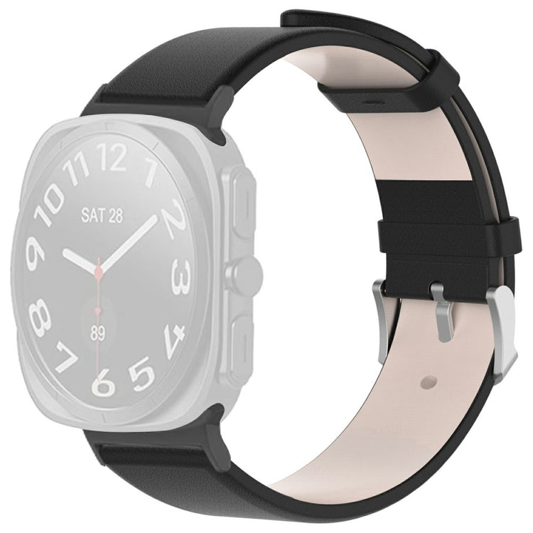 Samsung Galaxy Watch Ultra 47mm Watch Band Adjustable Leather Wrist Strap - Black#serie_2