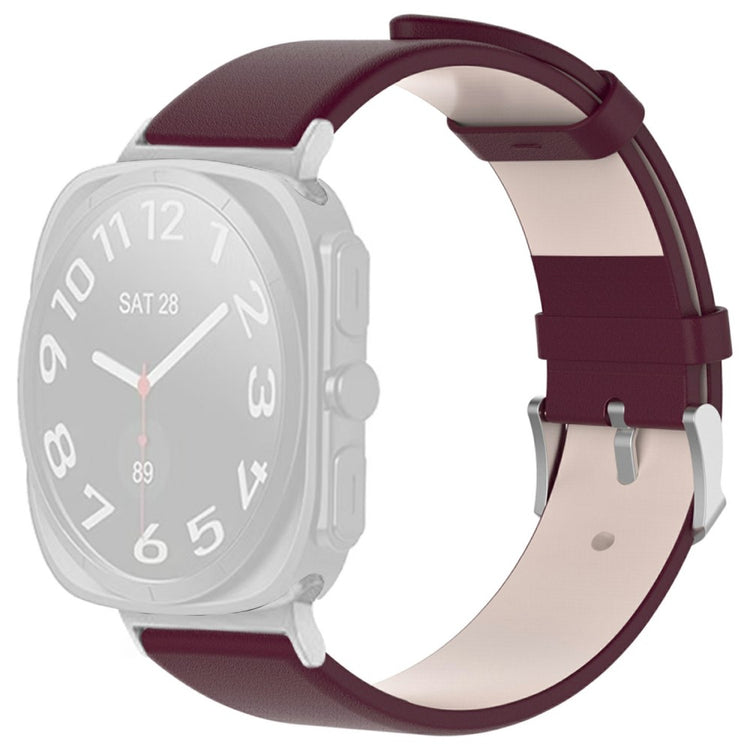 Samsung Galaxy Watch Ultra 47mm Watch Band Adjustable Leather Wrist Strap - Wine Red#serie_5