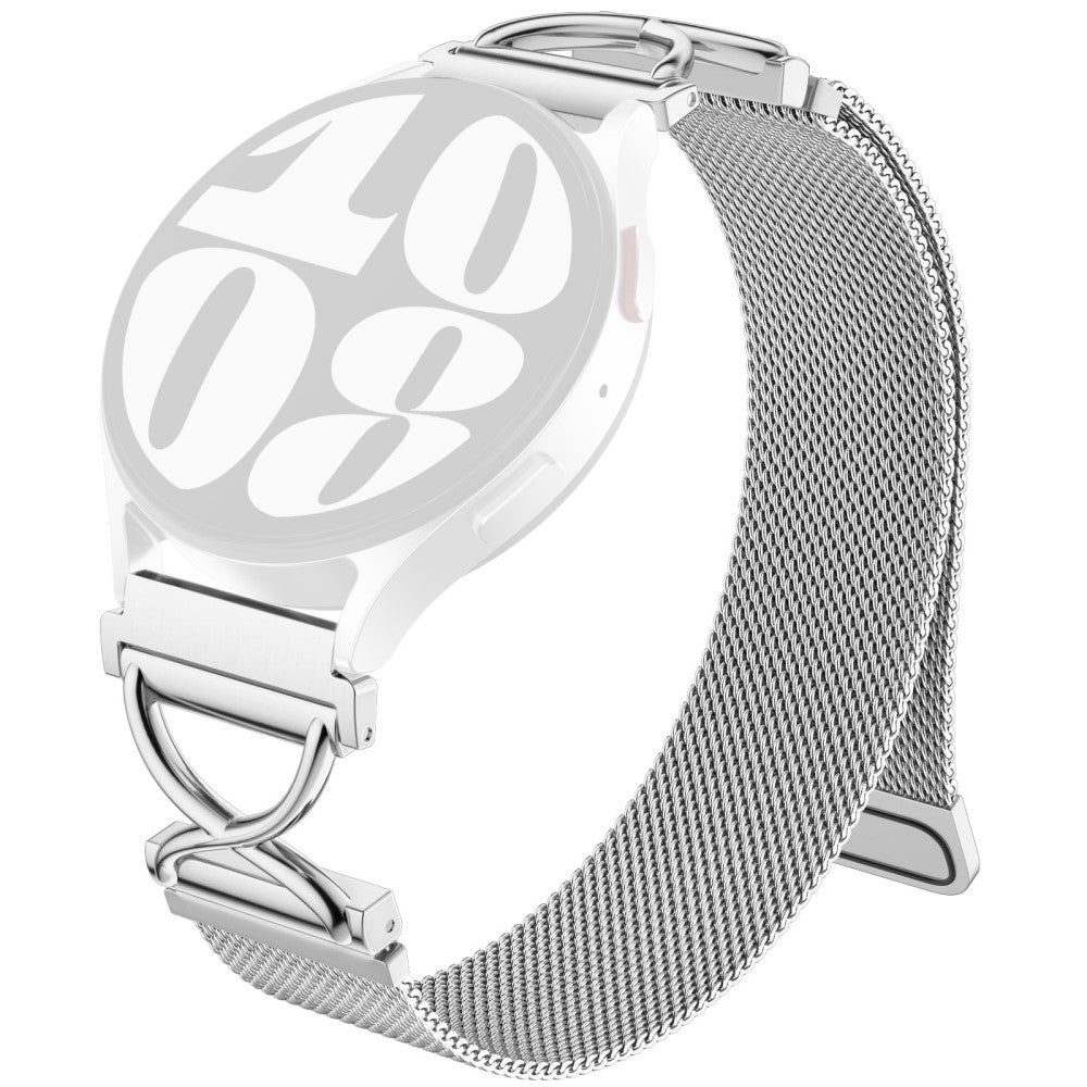 Samsung Galaxy Watch3 41mm Watch Band Magnetic Stainless Steel Milanese Strap with X-Shaped Connector - Silver#serie_068