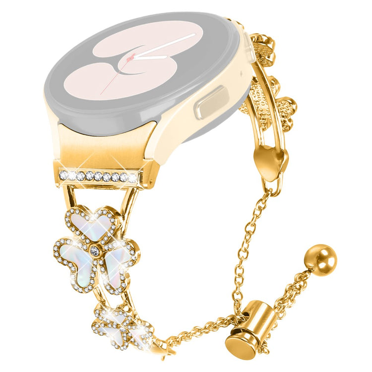 Metal Band with Quick Release Connector Samsung Galaxy Watch6 44mm / 40mm / Watch6 Classic 47mm / 43mm Heart Clover Decor Watch Strap - Gold#serie_2