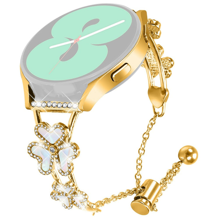 Metal Band Heart Clover Decor Samsung Galaxy Watch3 41mm Watch Bracelet Replacement - Gold#serie_2