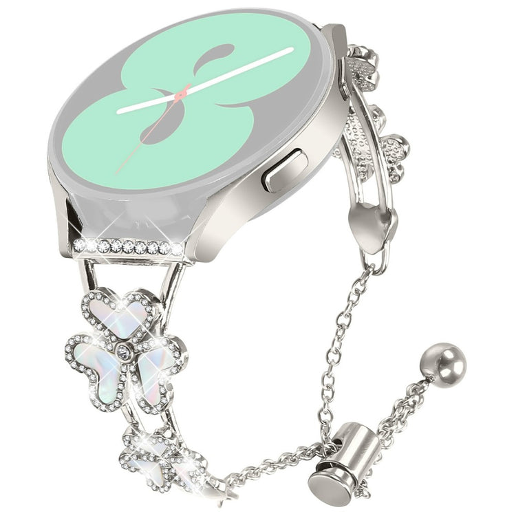 Metal Band Heart Clover Decor Samsung Galaxy Watch3 41mm Watch Bracelet Replacement - Starlight#serie_4