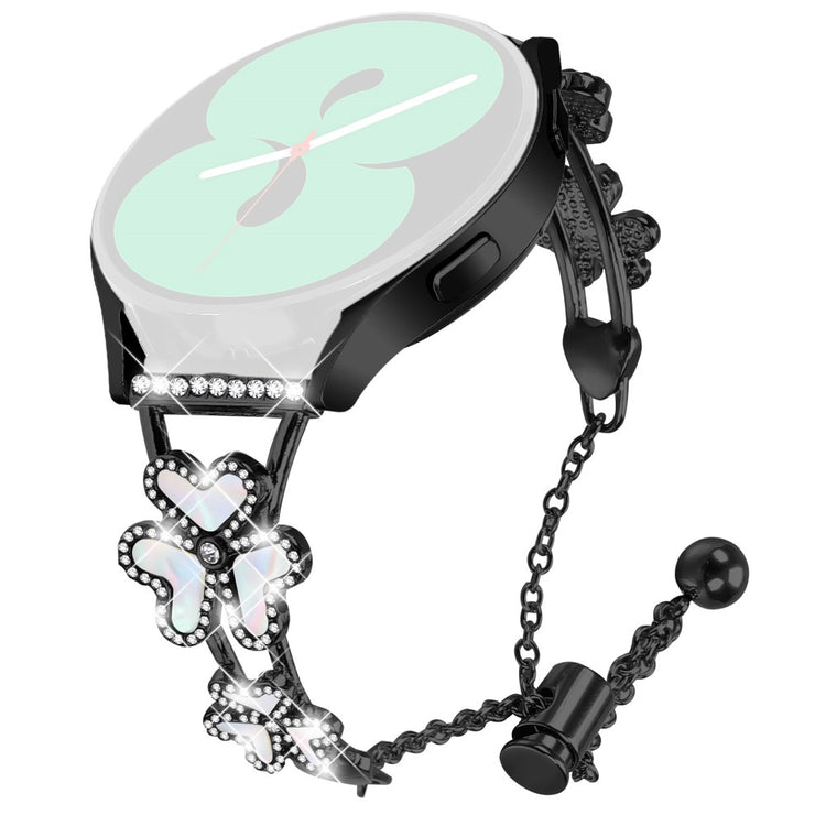Huami Amazfit GTR Mini Watch Strap Replacement Metal Band Heart Clover Decor - Black#serie_1