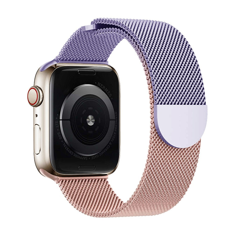 KALEBOL Milanese Magnetic Band Apple Watch Series 10 42mm Stainless Steel Gradient Strap - Purple + Pink#serie_5