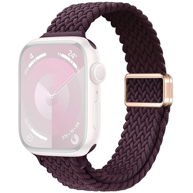 KALEBOL Braided Watch Band Apple Watch Series 10 42mm Elastic Nylon Strap - Cherry#serie_9