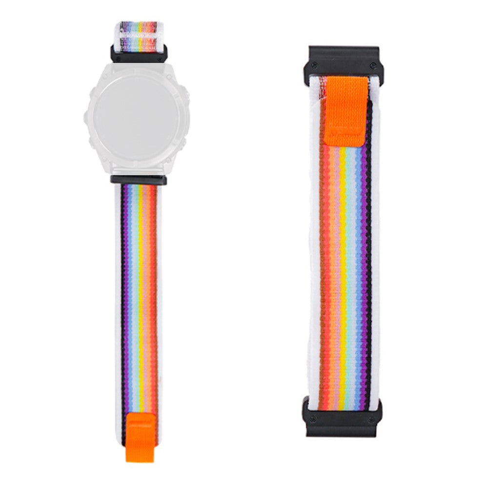 Garmin Fenix 8 47mm / Fenix E 47mm Quick Release Nylon Loop Magic Tape Watch Band 22mm Universal Strap - Rainbow#serie_1