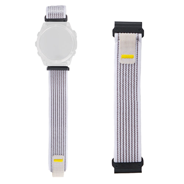 Garmin Fenix 8 47mm / Fenix E 47mm Quick Release Nylon Loop Magic Tape Watch Band 22mm Universal Strap - Reflective White#serie_3