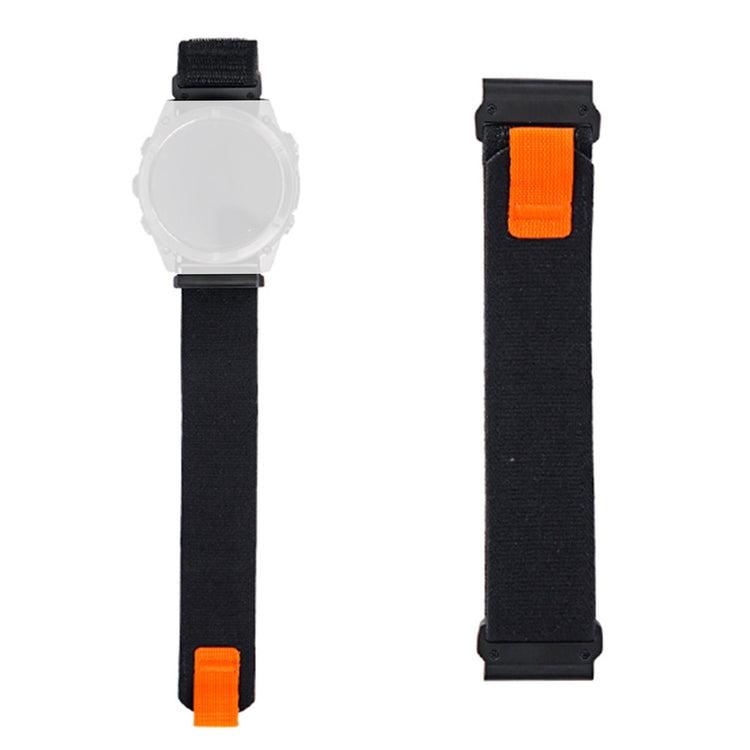 Garmin Fenix 8 47mm / Fenix E 47mm Quick Release Nylon Loop Magic Tape Watch Band 22mm Universal Strap - Black#serie_5