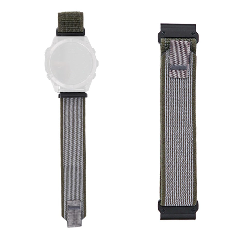Garmin Fenix 8 47mm / Fenix E 47mm Quick Release Nylon Loop Magic Tape Watch Band 22mm Universal Strap - Army Green#serie_7