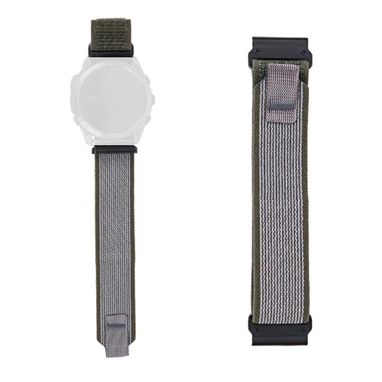 Garmin Fenix 8 47mm / Fenix E 47mm Quick Release Nylon Loop Magic Tape Watch Band 22mm Universal Strap - Army Green#serie_7