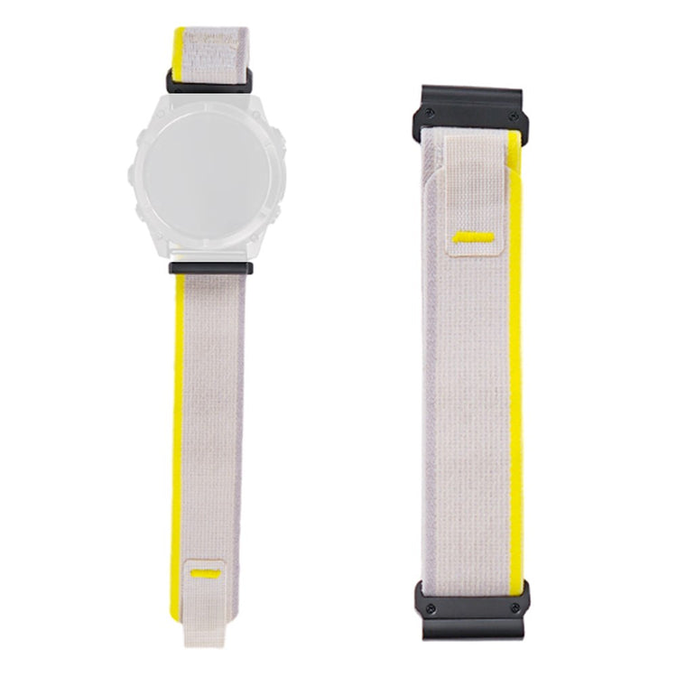 Garmin Fenix 8 47mm / Fenix E 47mm Quick Release Nylon Loop Magic Tape Watch Band 22mm Universal Strap - Yellow#serie_10