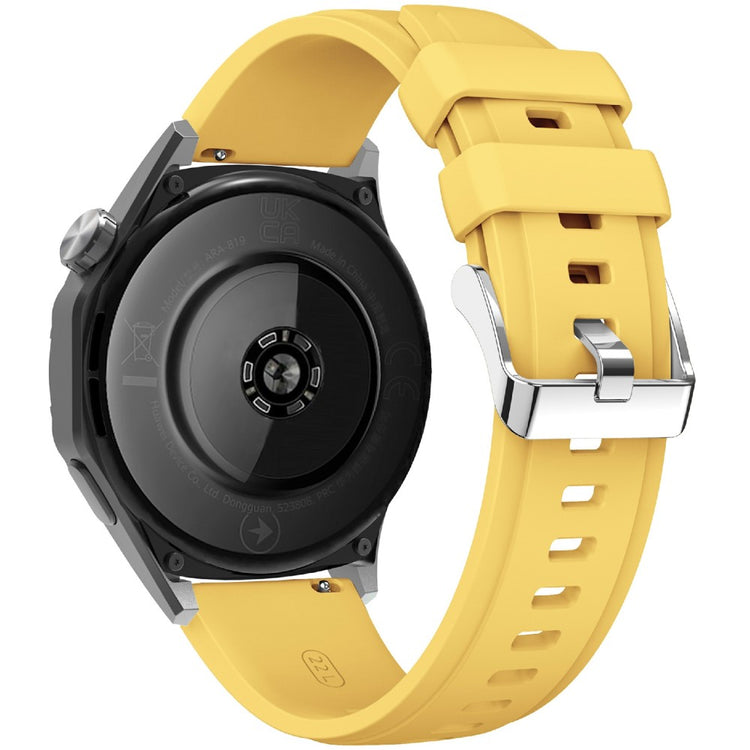 KALEBOL 22mm Silicone Watch Strap Samsung Galaxy Watch3 45mm / Huawei Watch GT 5 46mm / GT 5 Pro 46mm Wrist Band - Yellow#serie_8