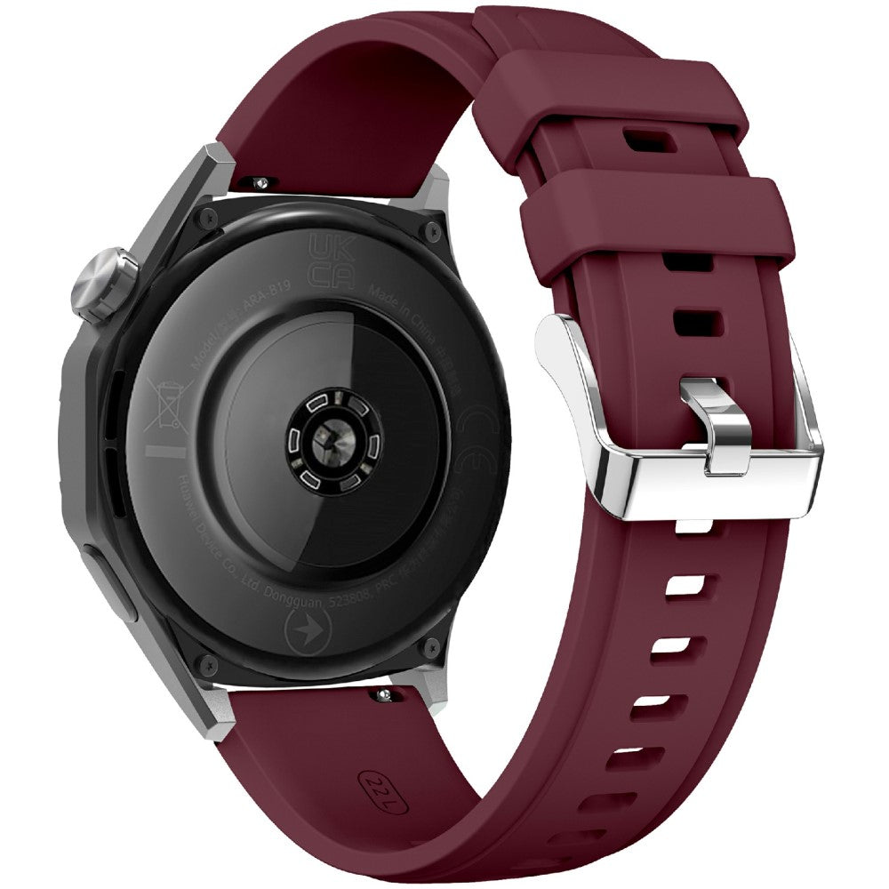 KALEBOL 22mm Silicone Watch Strap Samsung Galaxy Watch3 45mm / Huawei Watch GT 5 46mm / GT 5 Pro 46mm Wrist Band - Wine Red#serie_9