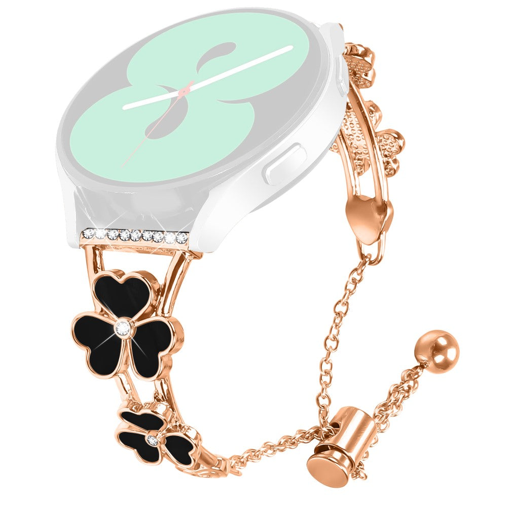 Garmin Instinct 2S Watchband Heart Clover Decor Zinc Alloy Metal Strap - Rose Gold#serie_1