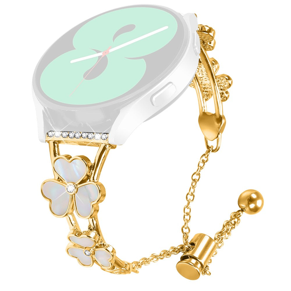 Garmin Instinct 2S Watchband Heart Clover Decor Zinc Alloy Metal Strap - Gold#serie_2