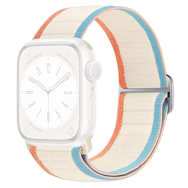 Watch Band Apple Watch Series 10 42mm Elastic Nylon Figure-8 Buckle Strap - Milk White#serie_3