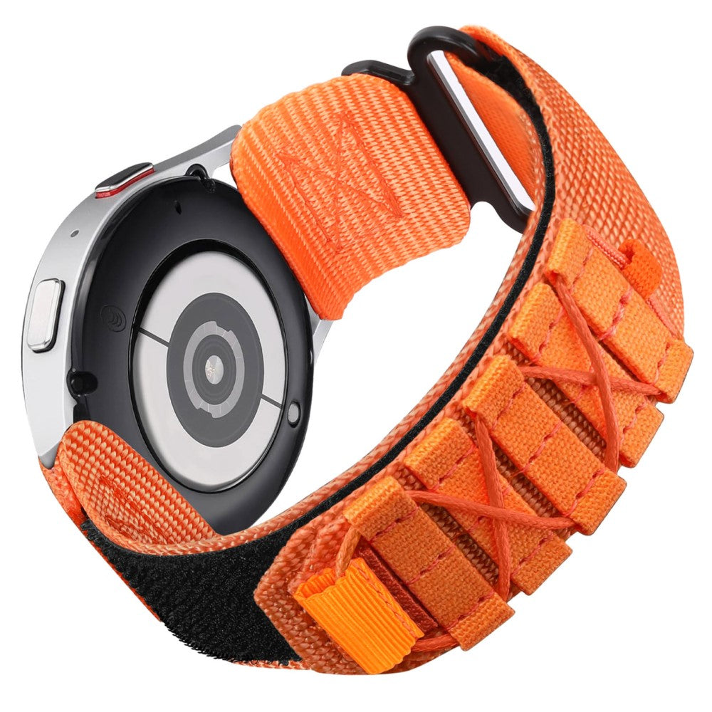 20mm Watch Band Samsung Galaxy Watch6 Classic 47mm 43mm / Huawei Watch GT 3 Pro 43mm / GT 3 42mm Nylon Woven Magic Tape Strap - Orange#serie_2