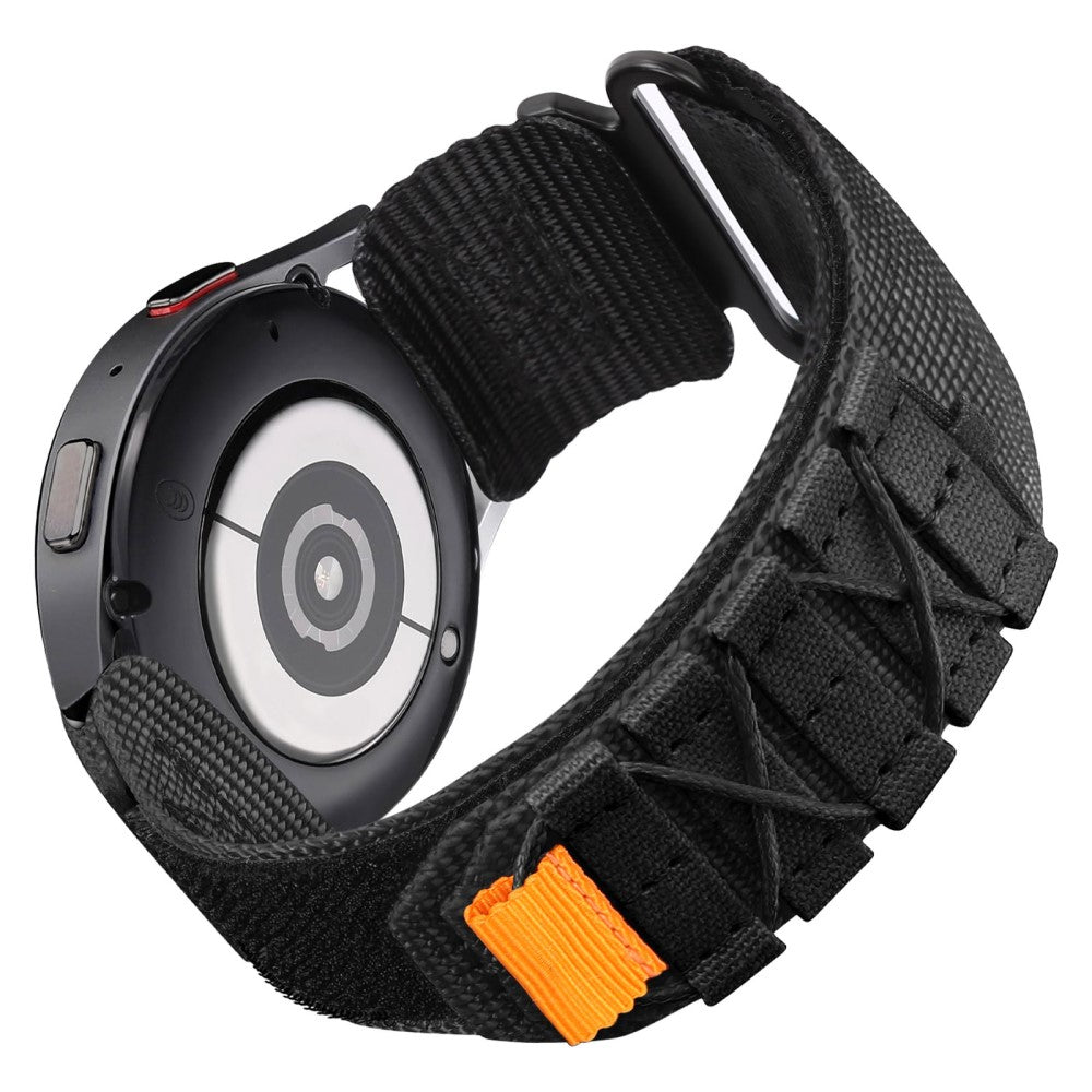 20mm Watch Band Samsung Galaxy Watch6 Classic 47mm 43mm / Huawei Watch GT 3 Pro 43mm / GT 3 42mm Nylon Woven Magic Tape Strap - Black#serie_3