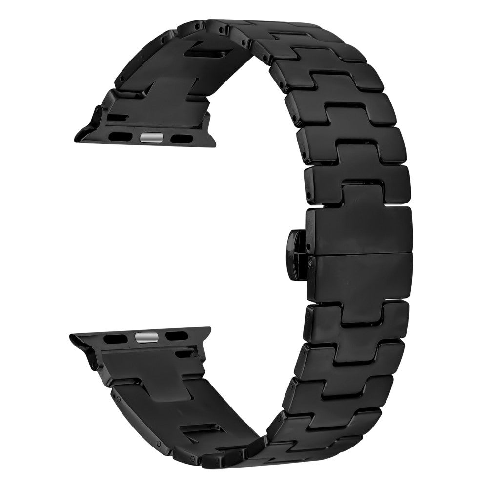Replacement Strap Apple Watch Series 41mm - 40mm - 38mm H Type Metal Watch Band - Black#serie_1