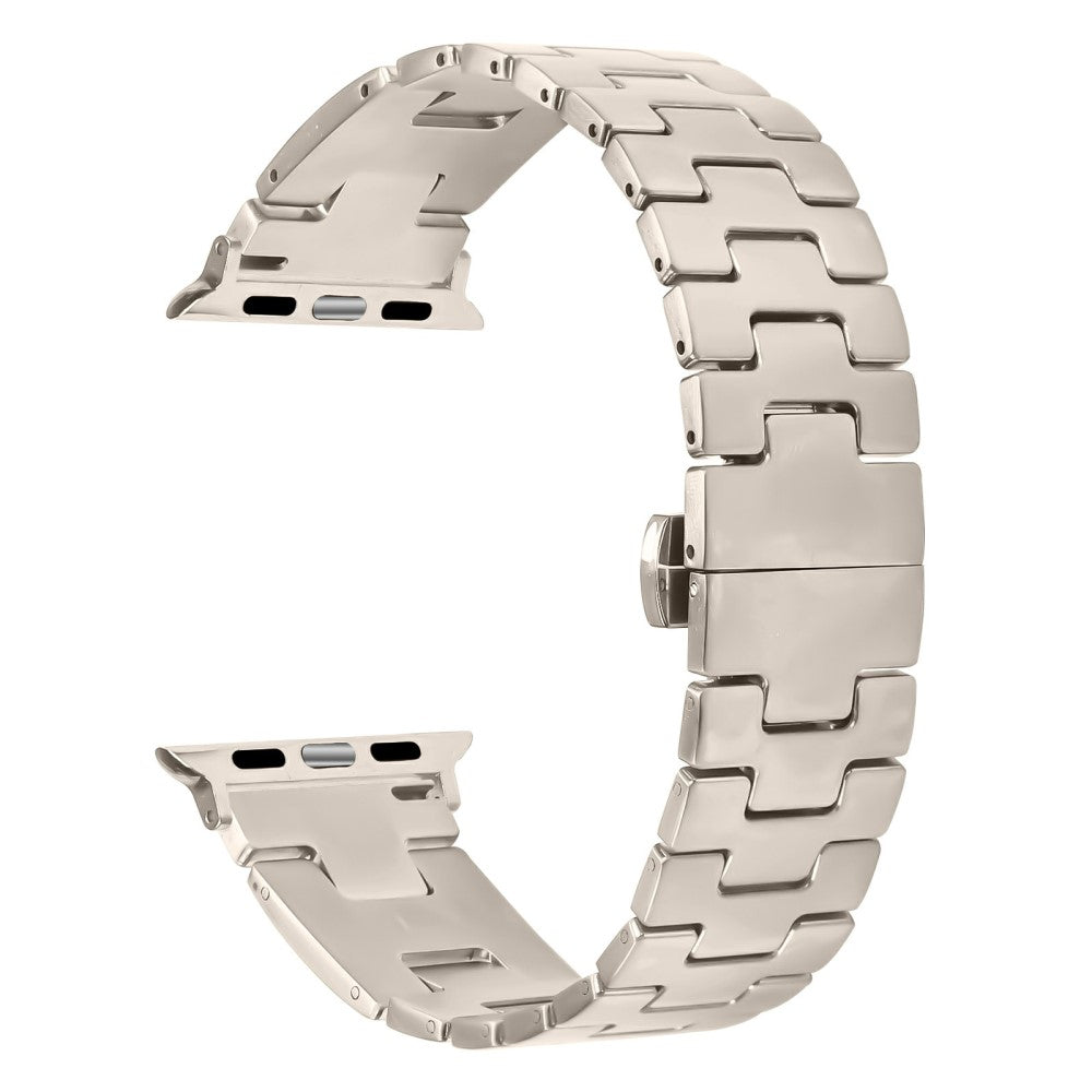 Replacement Strap Apple Watch Series 41mm - 40mm - 38mm H Type Metal Watch Band - Starlight#serie_5