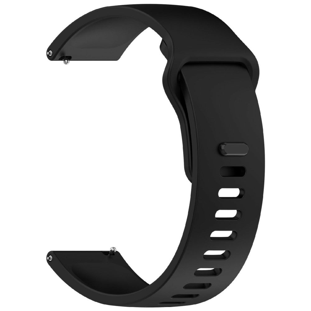 22mm Silicone Watch Band Samsung Huawei Garmin Xiaomi Universal Wrist Strap - Black#serie_5