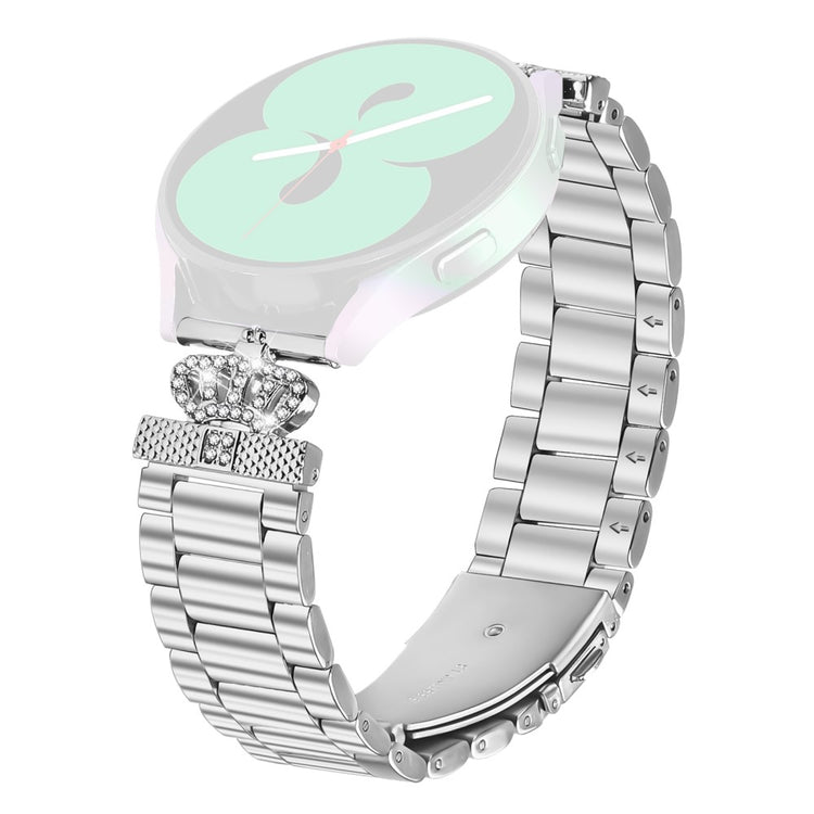 Garmin Instinct 2S Stainless Steel Strap Crown Shape Rhinestone Decor Silver Watch Band#serie_1