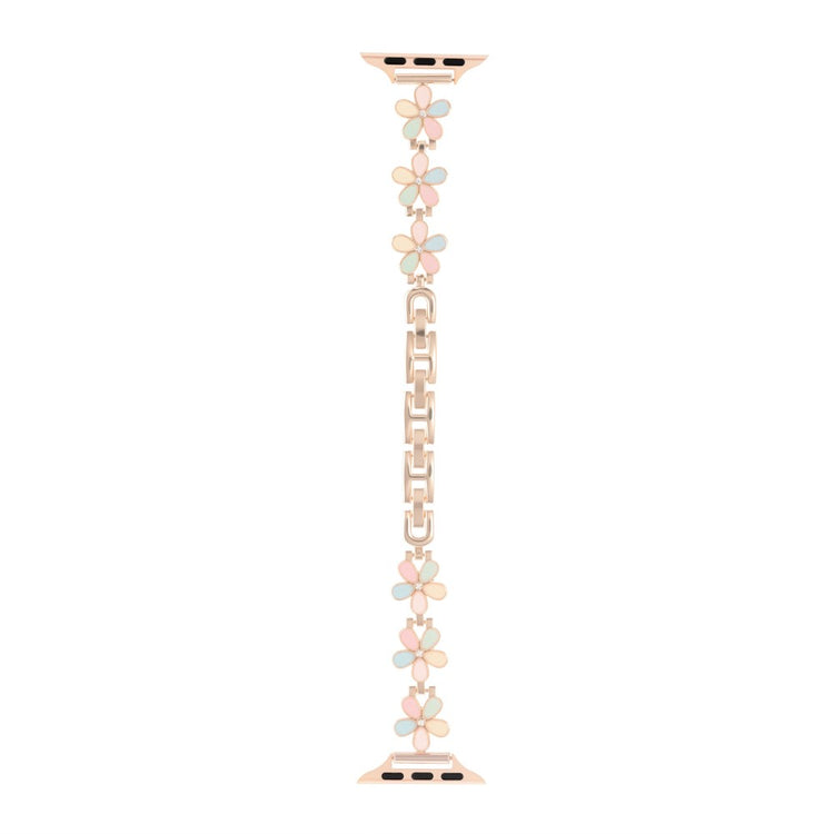 Metal Strap Apple Watch Series 41mm - 40mm - 38mm Five Softal Flower Bracelet Watch Band - Light Colorful  /  Rose Gold#serie_5