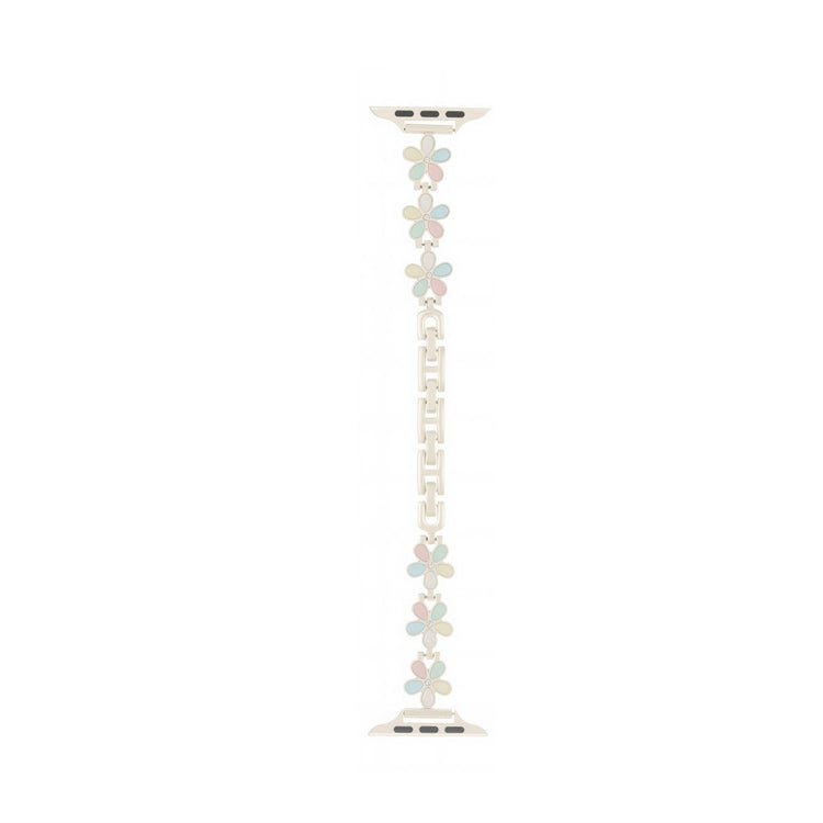 Metal Strap Apple Watch Series 41mm - 40mm - 38mm Five Softal Flower Bracelet Watch Band - Light Colorful  /  Starlight#serie_18