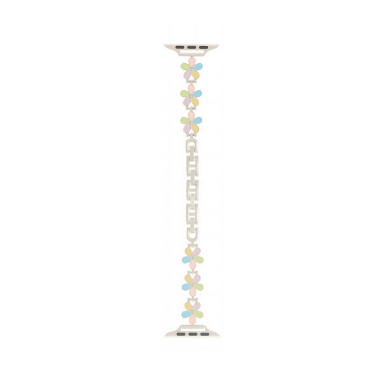 Metal Strap Apple Watch Series 41mm - 40mm - 38mm Five Softal Flower Bracelet Watch Band - Colorful  /  Starlight#serie_19