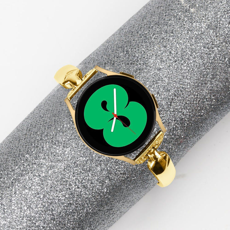 Meget Holdbart Metal Og Rhinsten Universal Rem passer til Smartwatch - Guld#serie_2