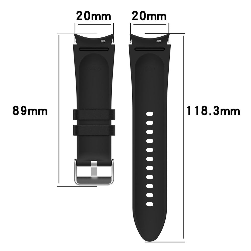 Smuk Metal Og Silikone Universal Rem passer til Samsung Smartwatch - Sort#serie_1
