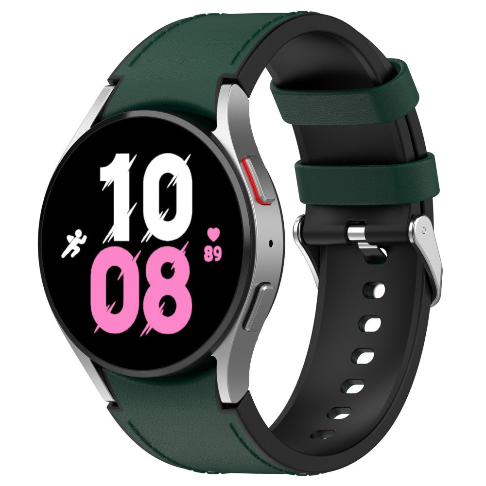 Smuk Metal Og Silikone Universal Rem passer til Samsung Smartwatch - Grøn#serie_4