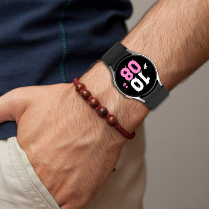Smuk Metal Og Silikone Universal Rem passer til Samsung Smartwatch - Rød#serie_5