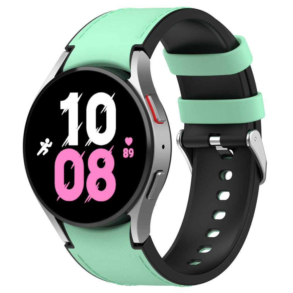 Smuk Metal Og Silikone Universal Rem passer til Samsung Smartwatch - Grøn#serie_7