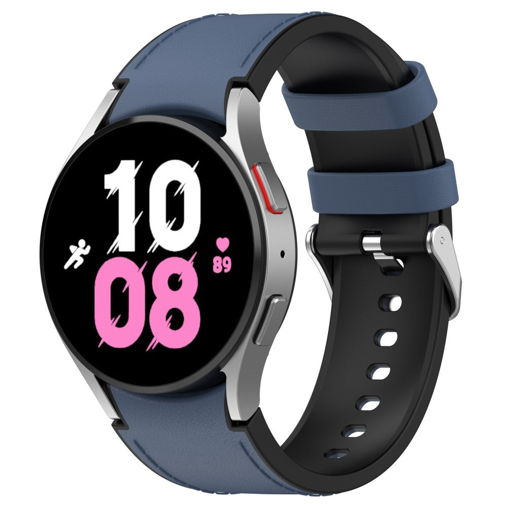 Smuk Metal Og Silikone Universal Rem passer til Samsung Smartwatch - Blå#serie_8