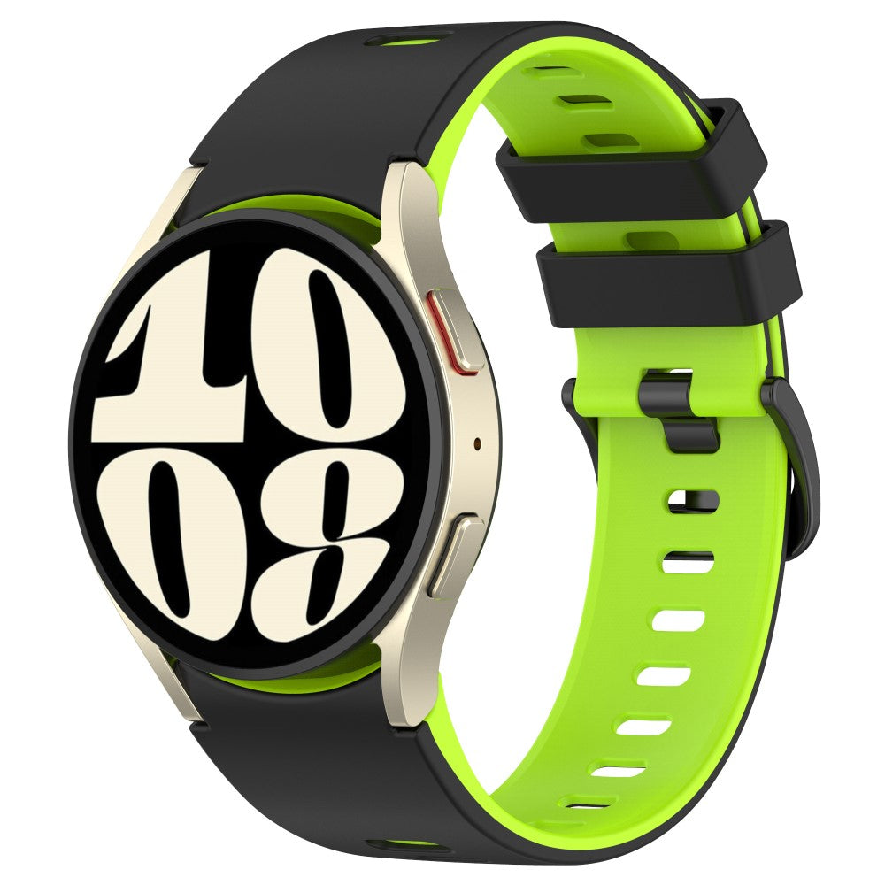 Klassisk Metal Og Silikone Universal Rem passer til Samsung Smartwatch - Grøn#serie_10