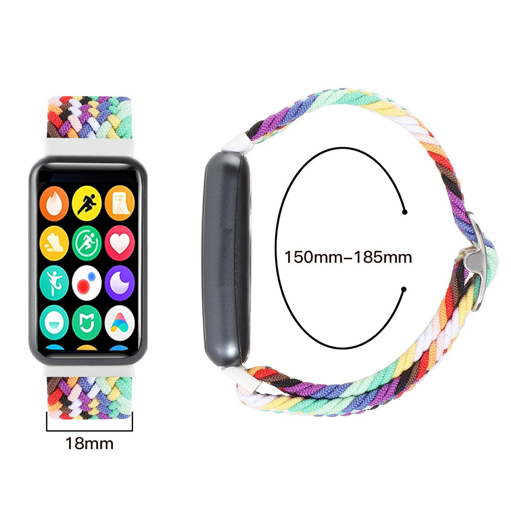 Holdbart Nylon Rem passer til Xiaomi Smart Band 8 Pro - Sort#serie_12