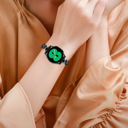Kønt Metal Og Rhinsten Universal Rem passer til Samsung Smartwatch - Sort#serie_1
