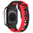 Watch Strap Apple Watch Series 9 8 7 41mm / SE (2023) SE (2022) SE Series 6 5 4 40mm / Series 3 2 1 38mm Dual-color Silicone Band - Black / Red