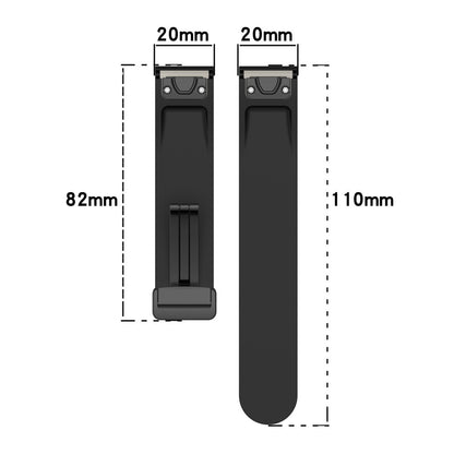 Garmin Fenix 7S / 6S / 5S Magnetic Strap Black Buckle Dual Color 20mm Silicone Watch Band - Midnight Blue / White#serie_8