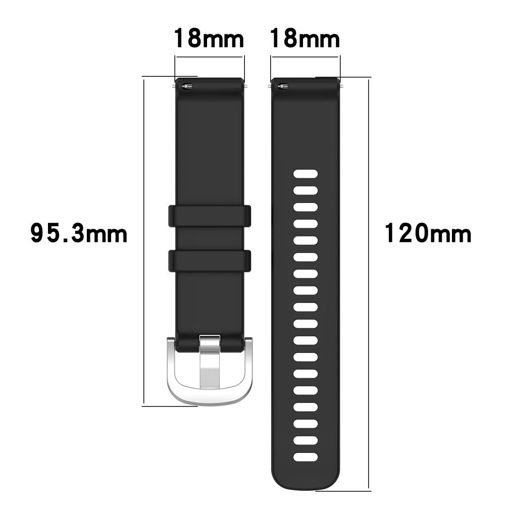 Huawei Watch GT 4 41mm / Garmin Venu 3S 18mm Watch Strap Liquid Silicone Wrist Band with Steel Buckle - Starlight#serie_5