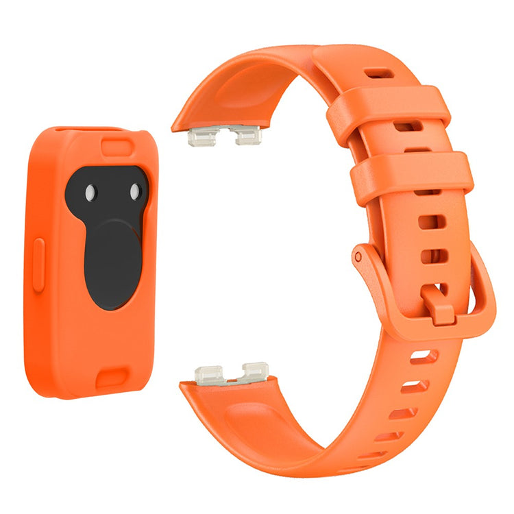 Helt Vildt Fed Silikone Rem passer til Huawei Band 8 - Orange#serie_3